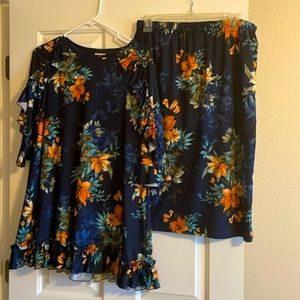 Zadie B’s navy blue floral outfit